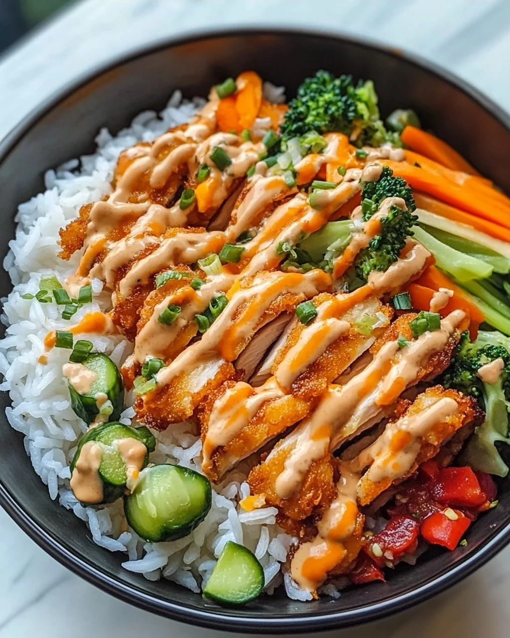 Bang Bang Chicken Bowl: Geschmacksexplosion, einfach kochen!