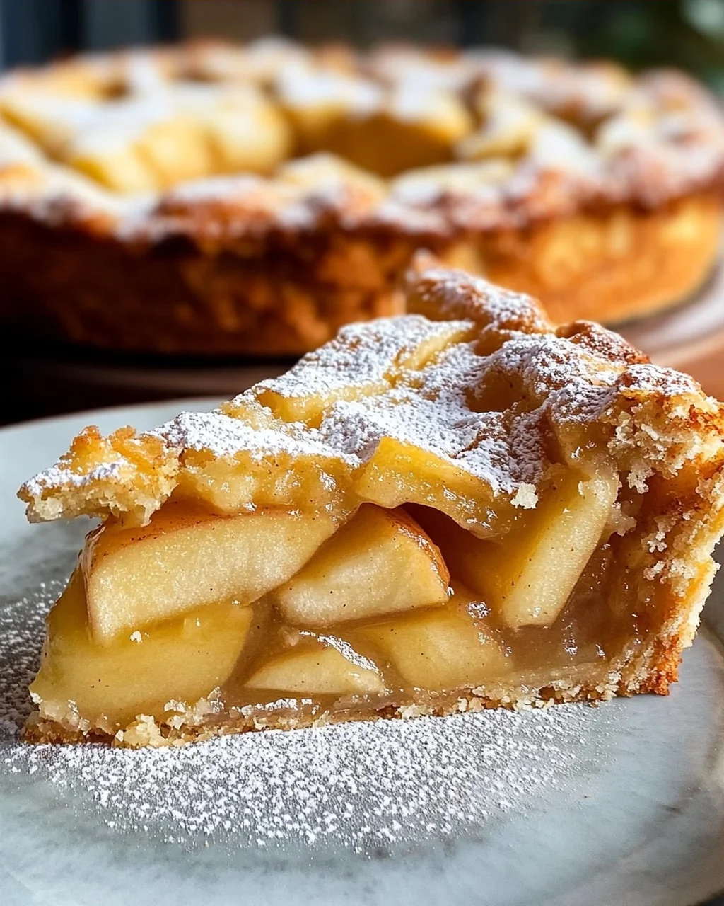 Bester gedeckter Apfelkuchen