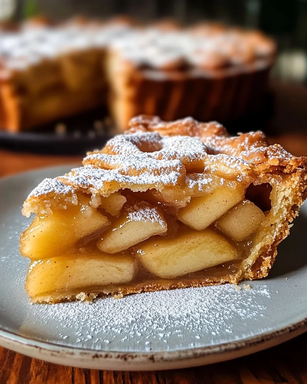 Bester gedeckter Apfelkuchen