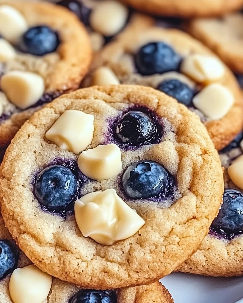 Blaubeer weiße Schokoladenstückchen Kekse schnell gemacht