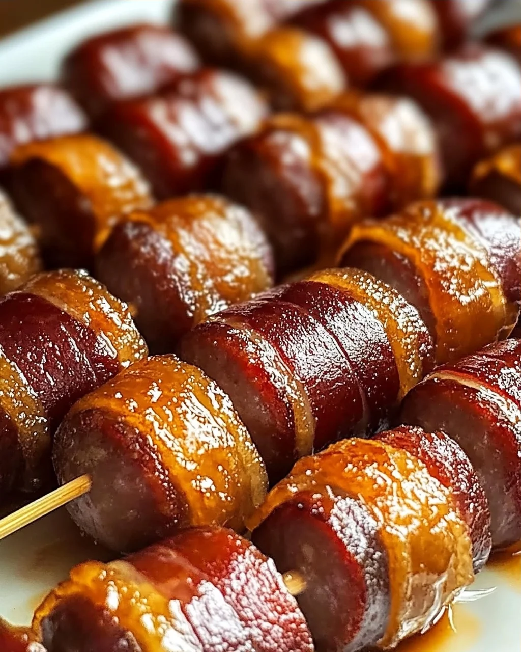 Brauner Zucker Speck umwickelt für fette Partys