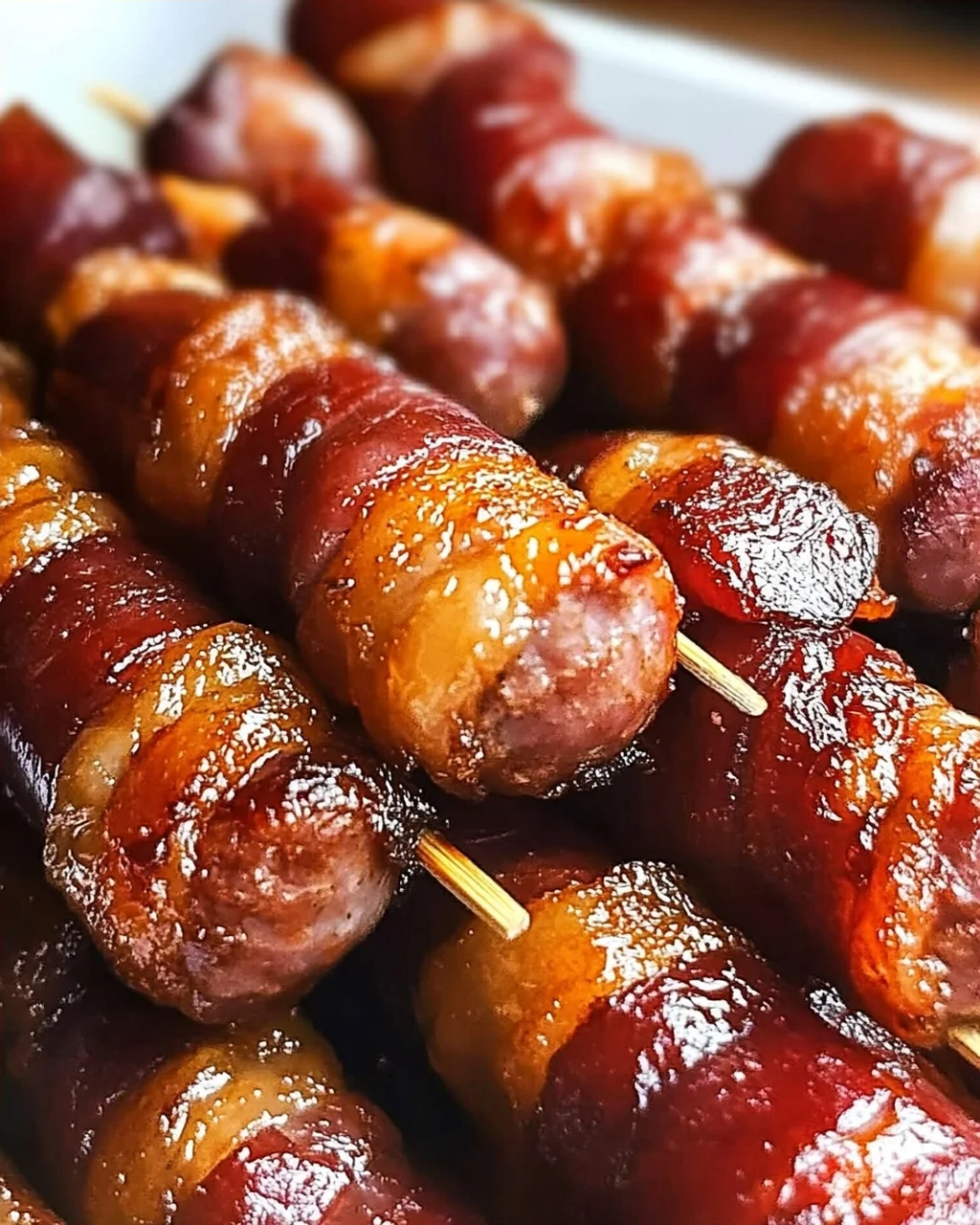 Brauner Zucker Speck umwickelt für fette Partys