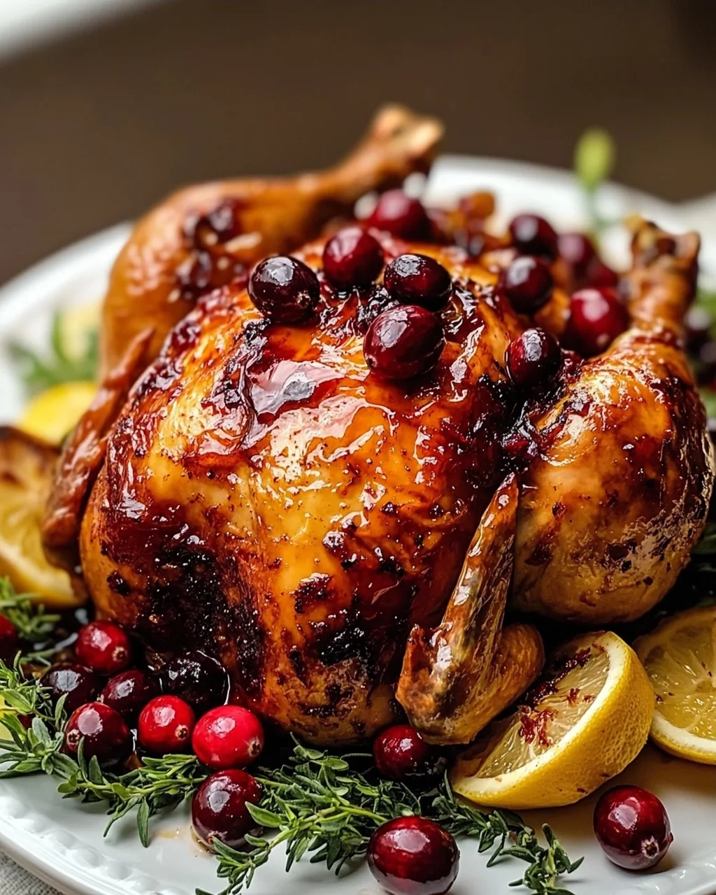 Cranberry Maple Roast Chicken