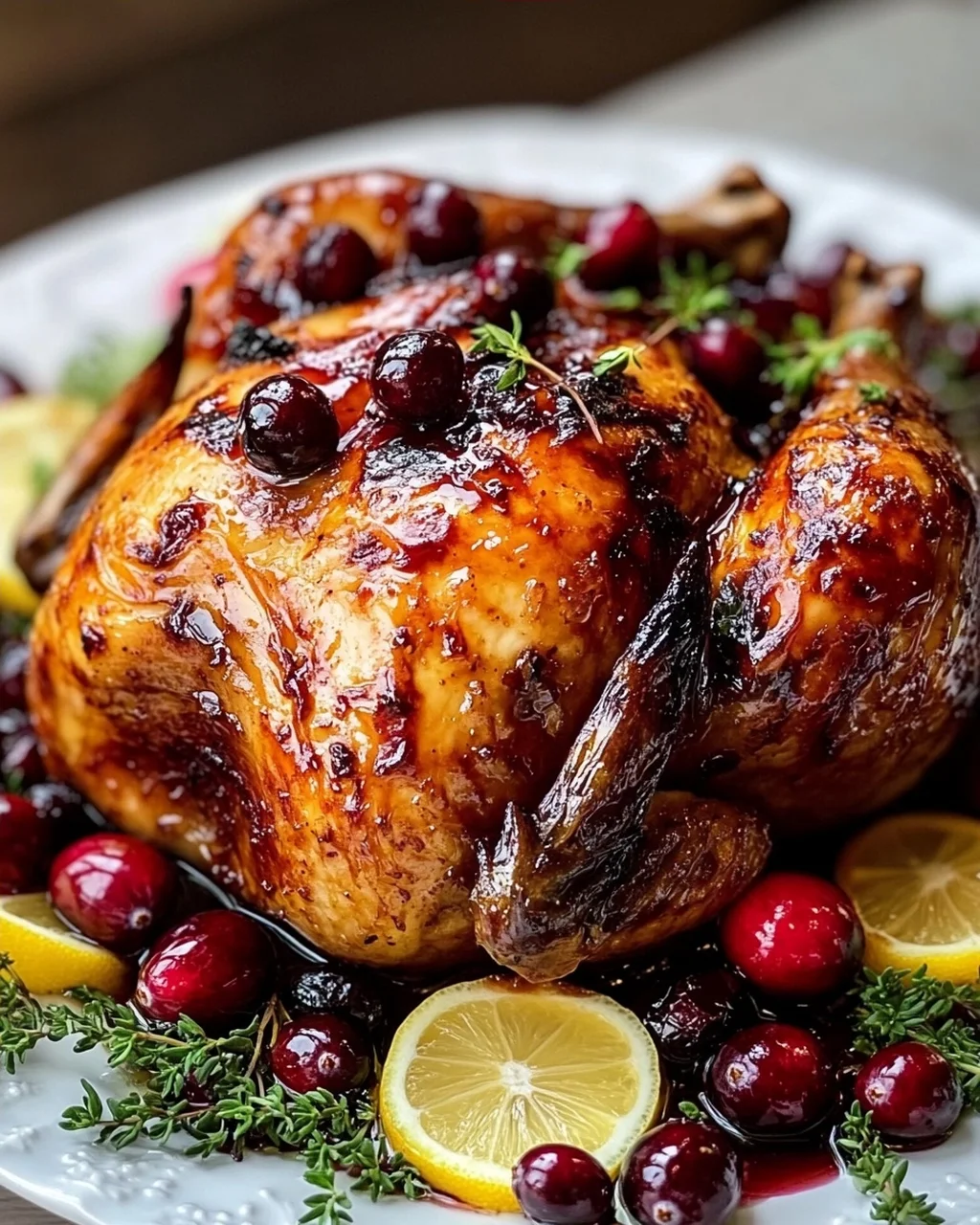 Cranberry Maple Roast Chicken