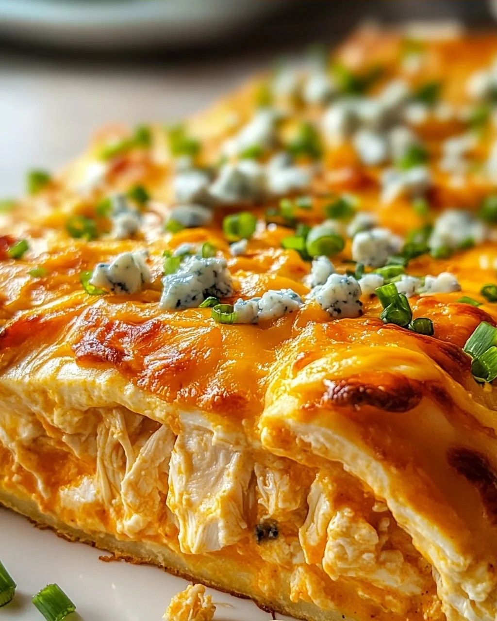 Cremiger Buffalo Hähnchen Käse Auflauf – Einfach & Lecker!