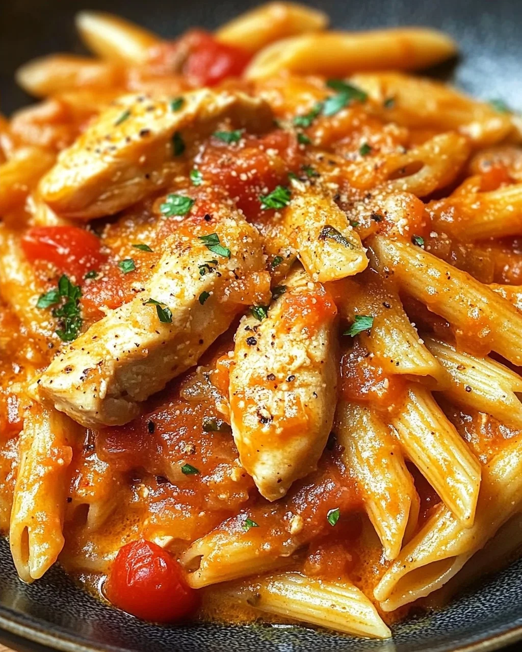 Cremiges Hähnchen all’Arrabbiata in 25 Minuten