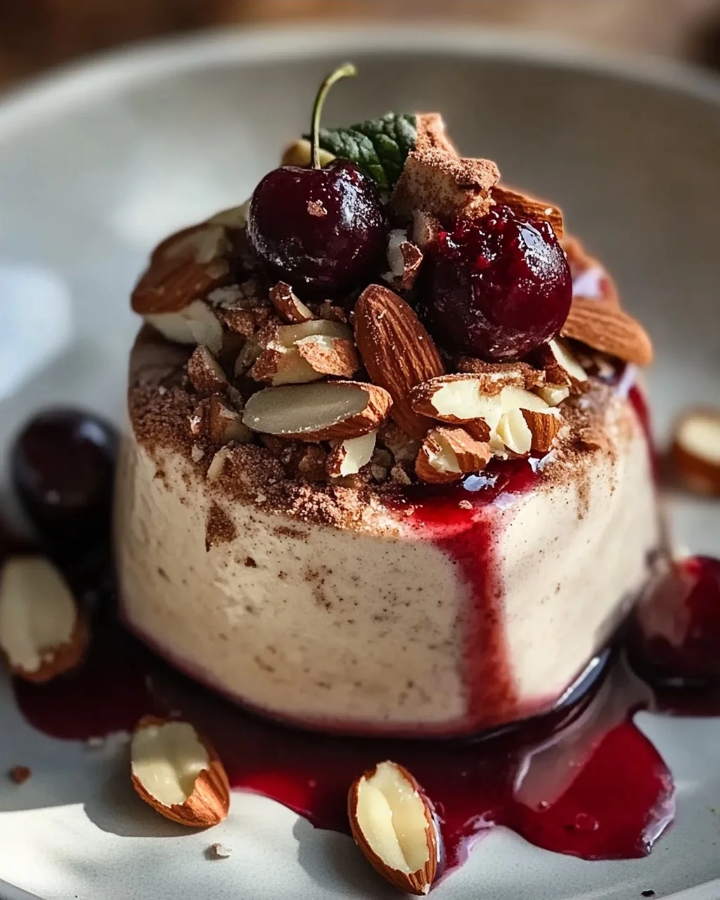 Cremiges Zimtparfait mit gebrannten Mandeln genießen!