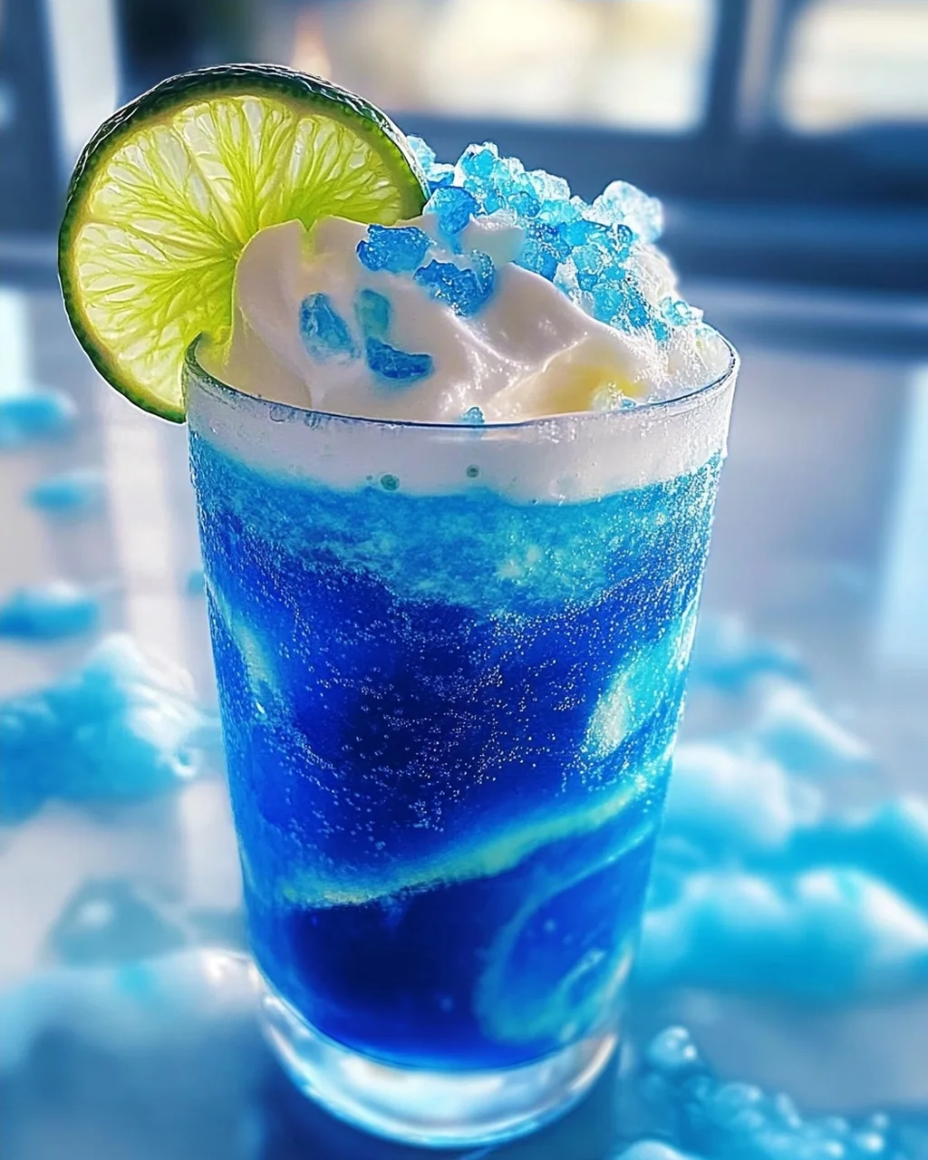 Elektrische Limette Schmutziges Soda für den Sommer