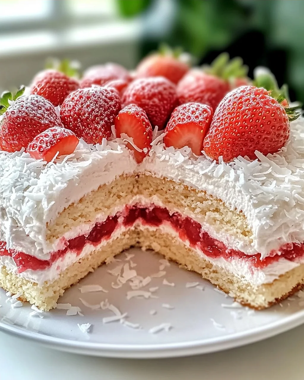 Erdbeer-Kokos-Schaumkuchen leicht gemacht