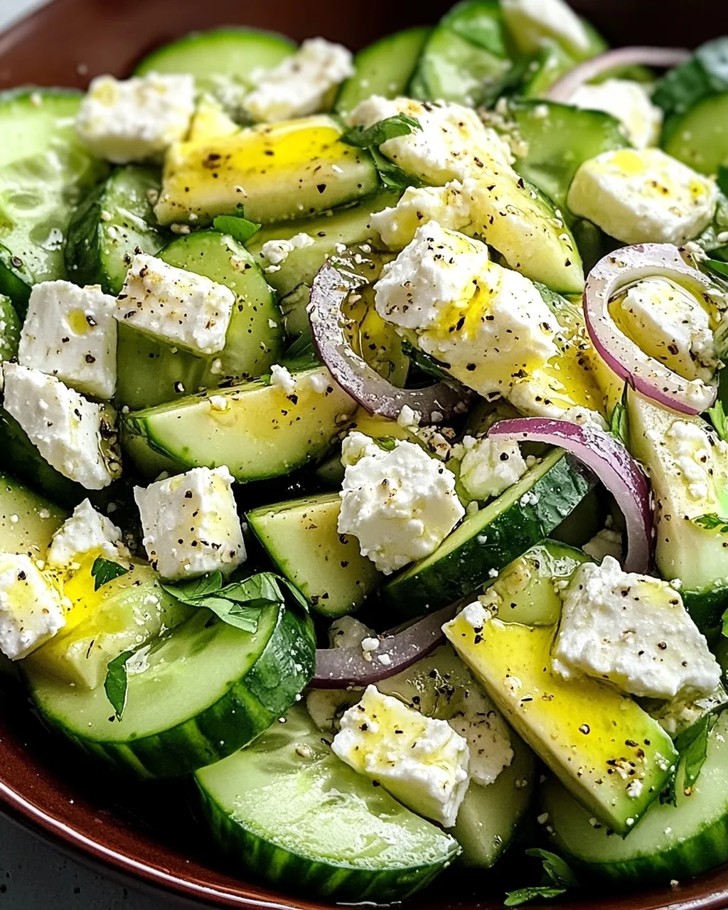 Gurken-Avocado-Salat mit Feta