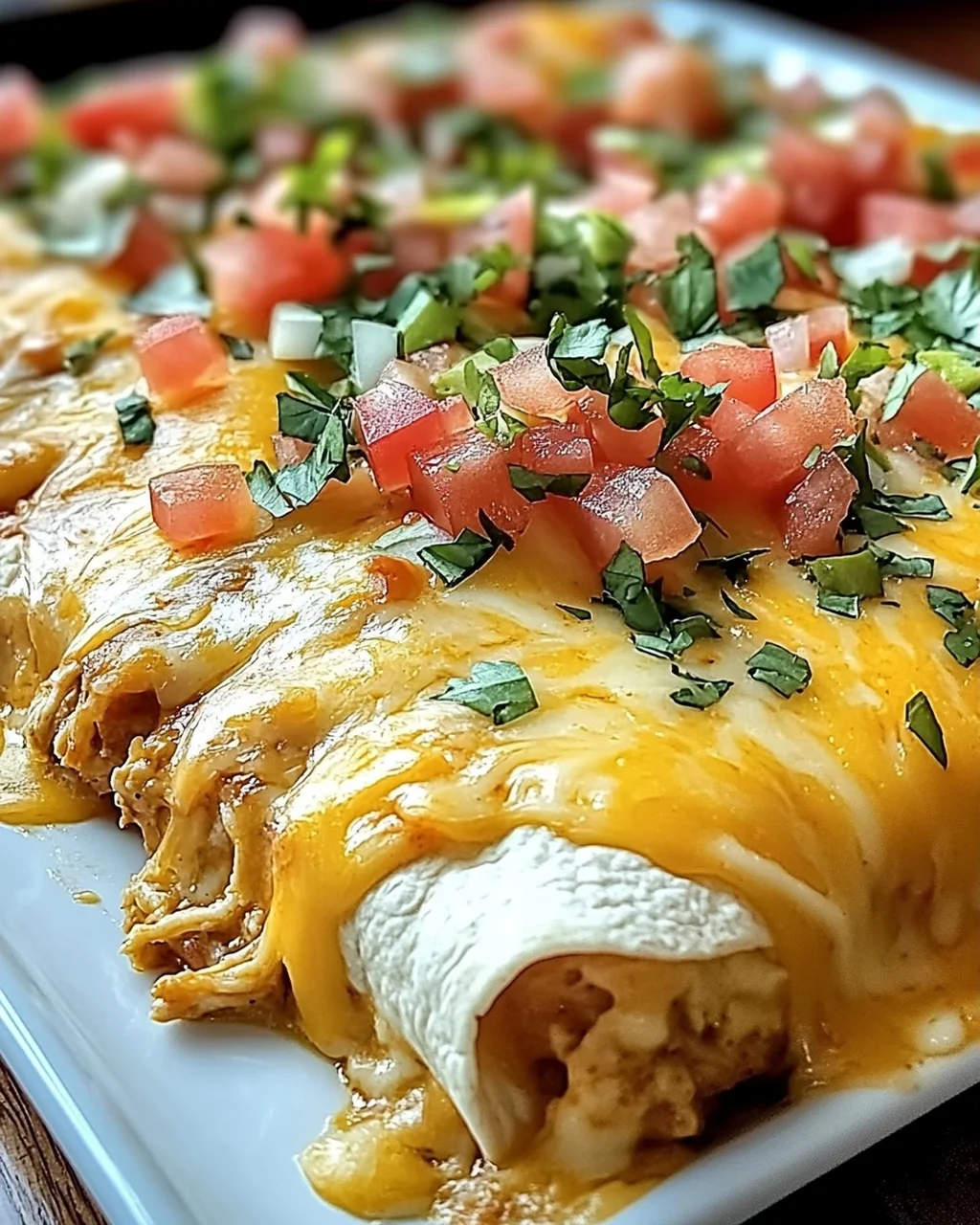 Käse-Hühnchen-Enchiladas mit Queso für jeden Anlass