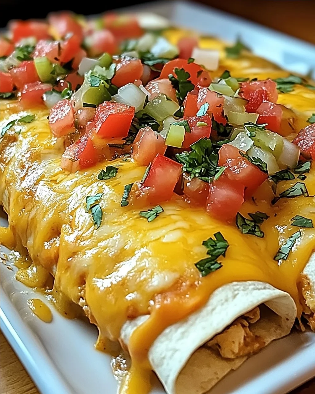 Käse-Hühnchen-Enchiladas mit Queso für jeden Anlass