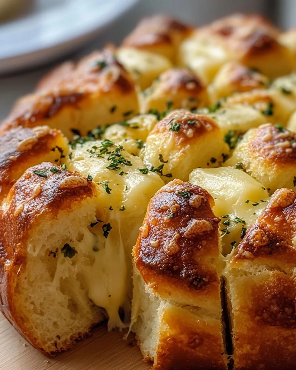 Käse-Zupfbrot mit Knoblauchkräuterbutter