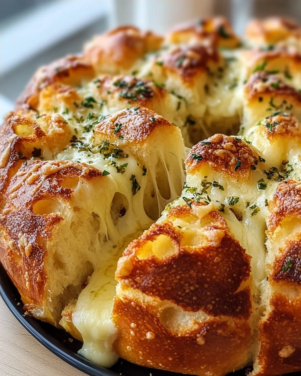 Käse-Zupfbrot mit Knoblauchkräuterbutter