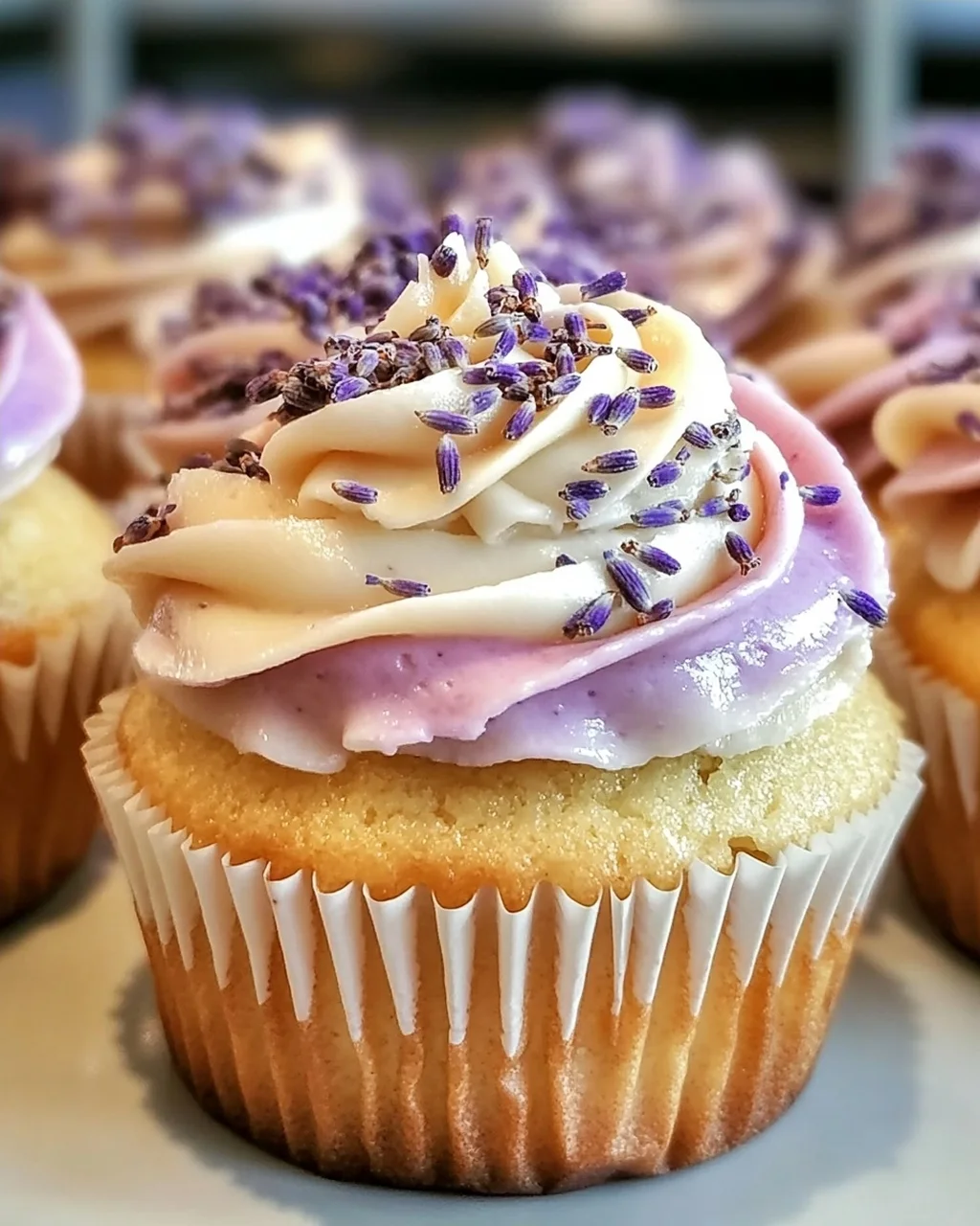 Lavendel Honig Cupcakes für einen zauberhaften Genuss