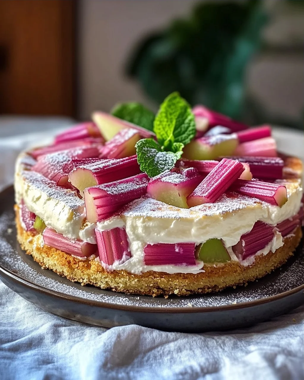 Leckerer Rhabarber Quark Pudding Kuchen – Einfaches Rezept!