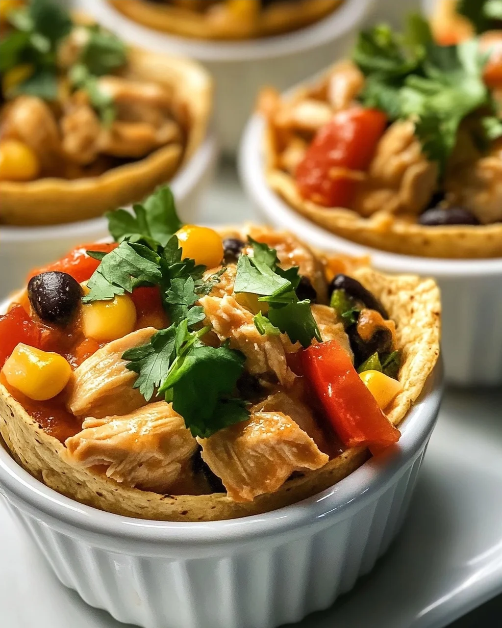 Mini Crock Pot Fiesta Chicken Cups – Perfekt für Partys!