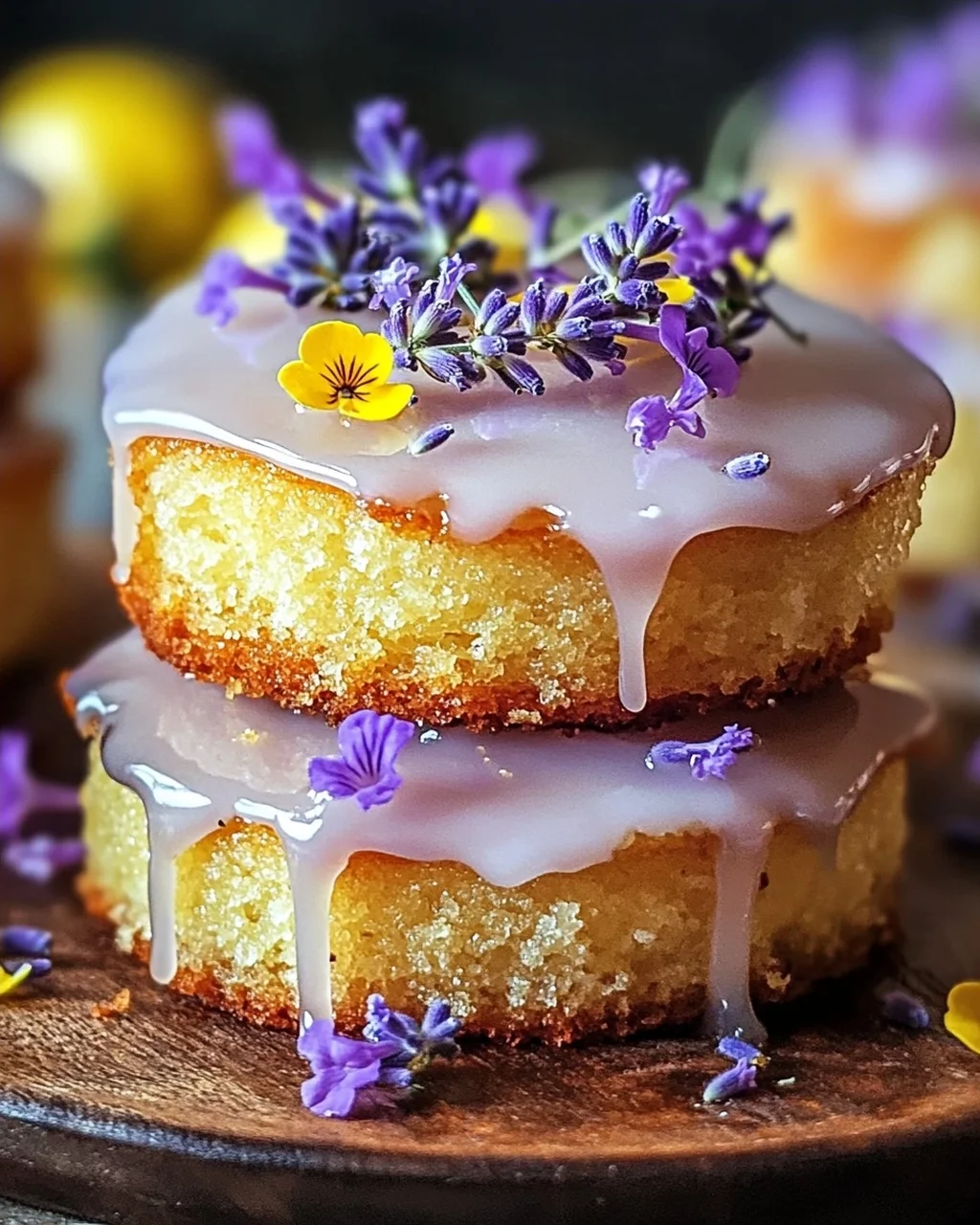 Mini Zitronenkuchen mit Lavendelglasur für besondere Anlässe
