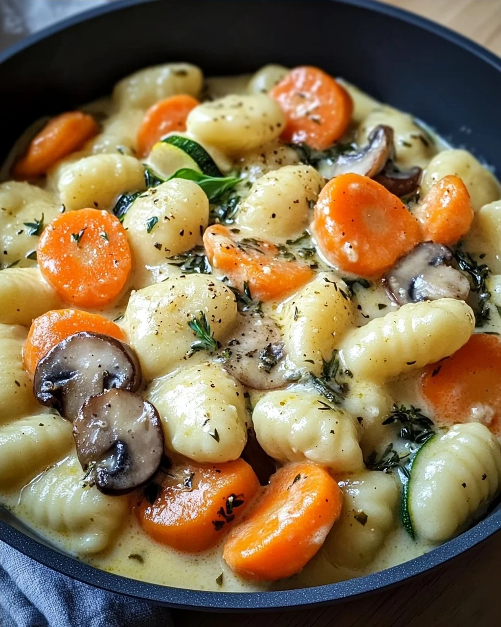 One Pot Gnocchi mit Rahmgemüse
