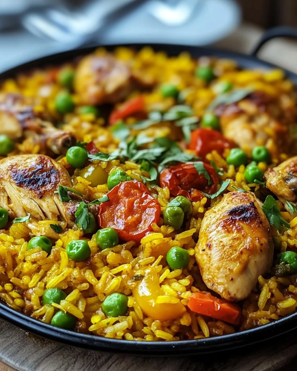 Paella mit Hähnchen