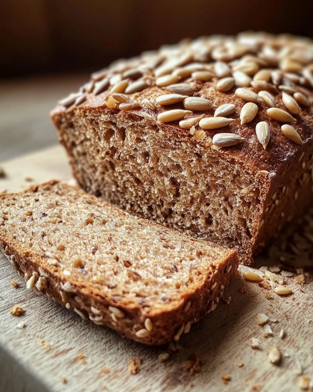 Roggenvollkornbrot mit Sonnenblumenkernen