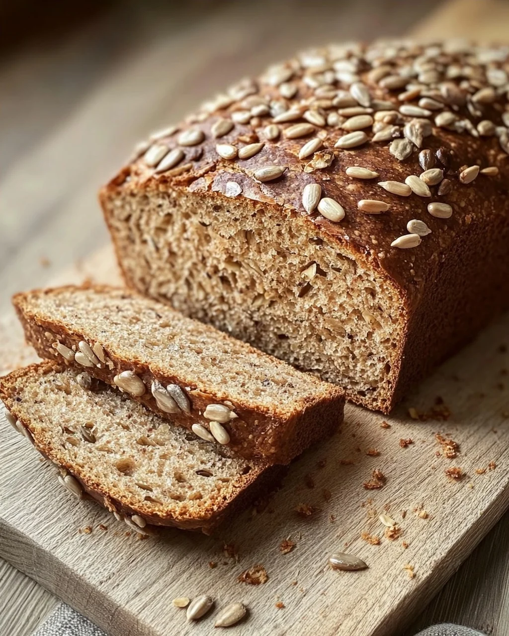 Roggenvollkornbrot mit Sonnenblumenkernen