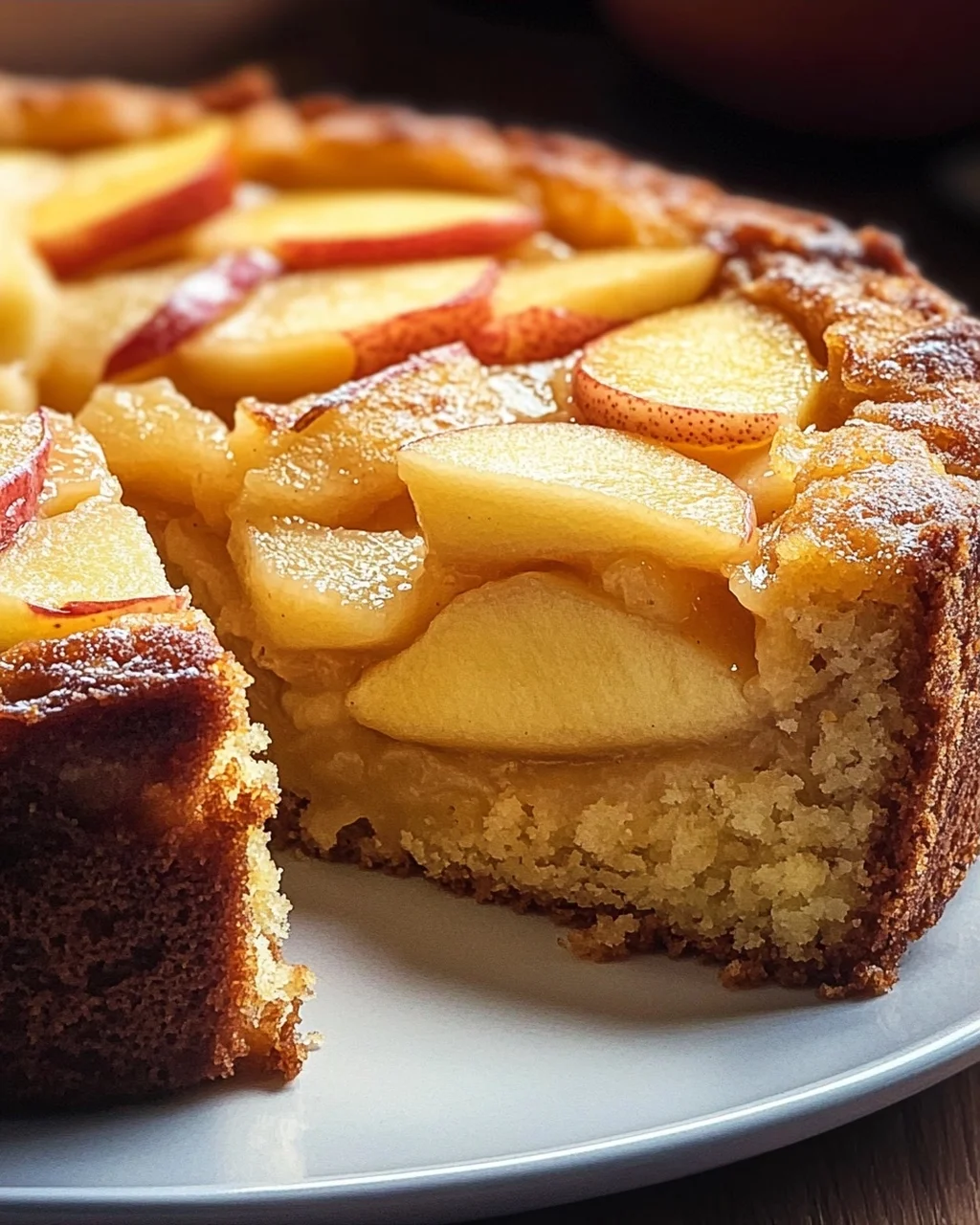 Saftiger Apfelkuchen mit Pudding