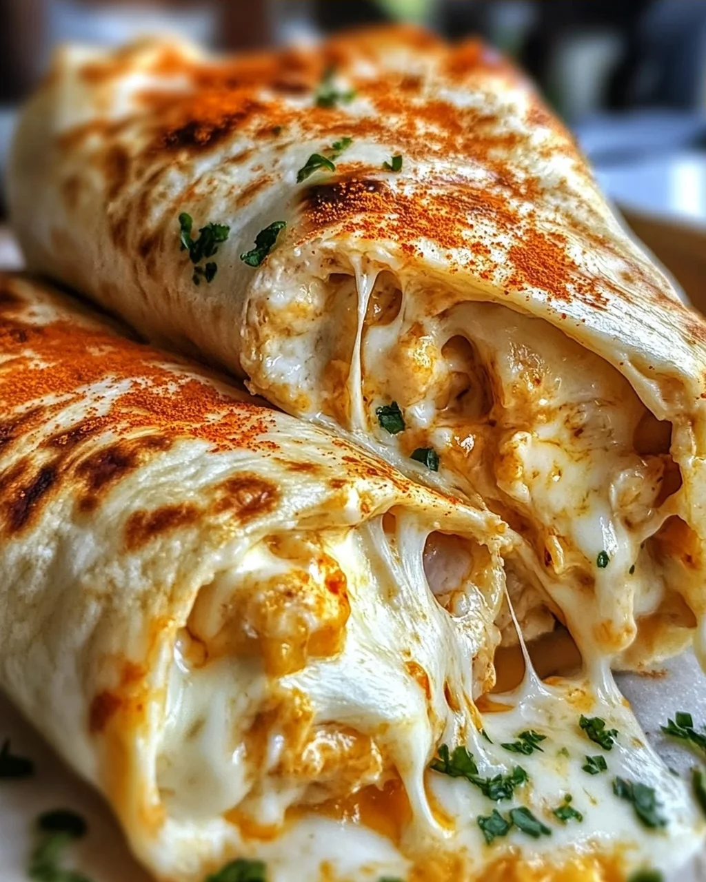 Schnelle Käse Knoblauch Hähnchen Wraps