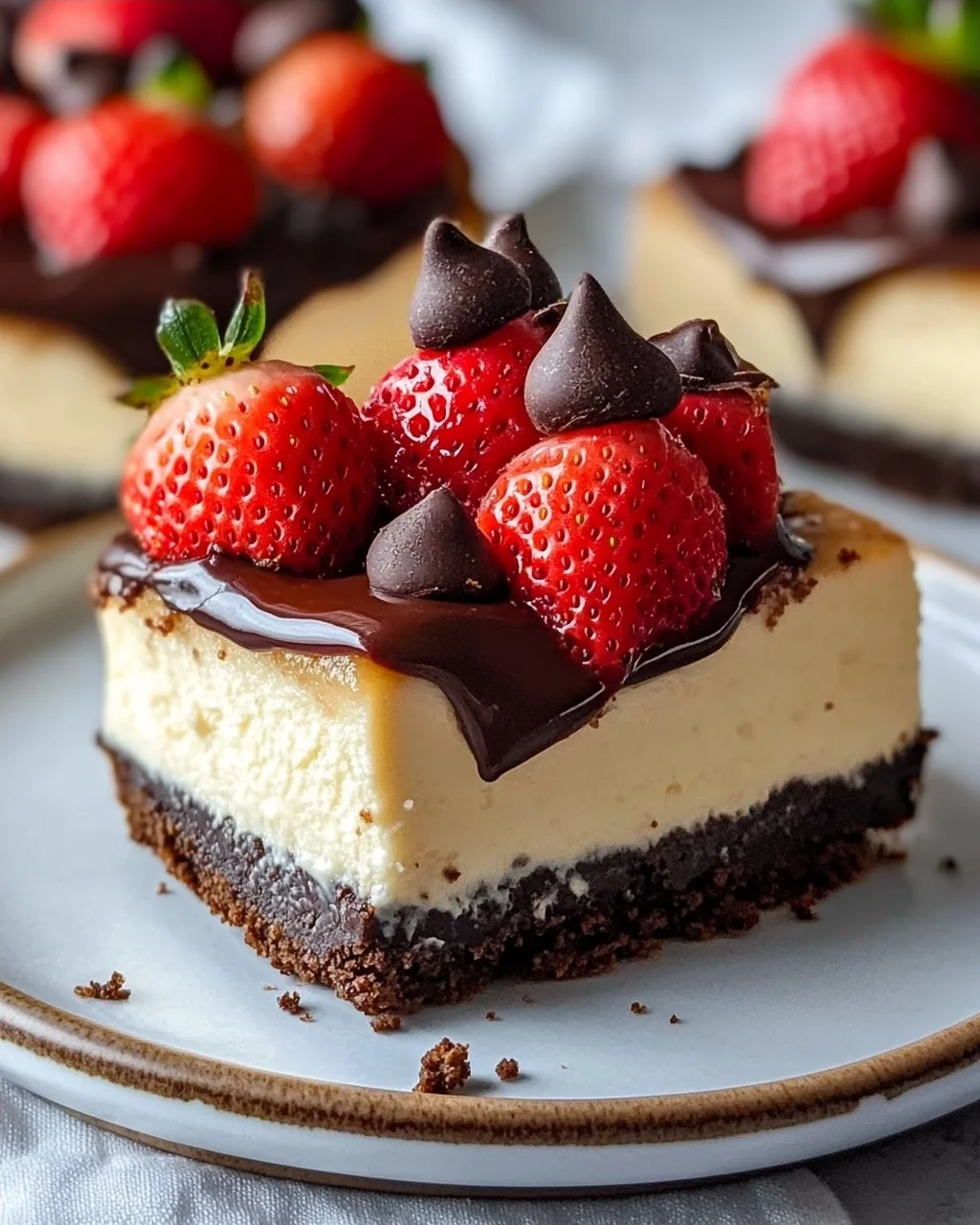 Schokoladenüberzogene Erdbeer-Cheesecakes – Genuss pur!