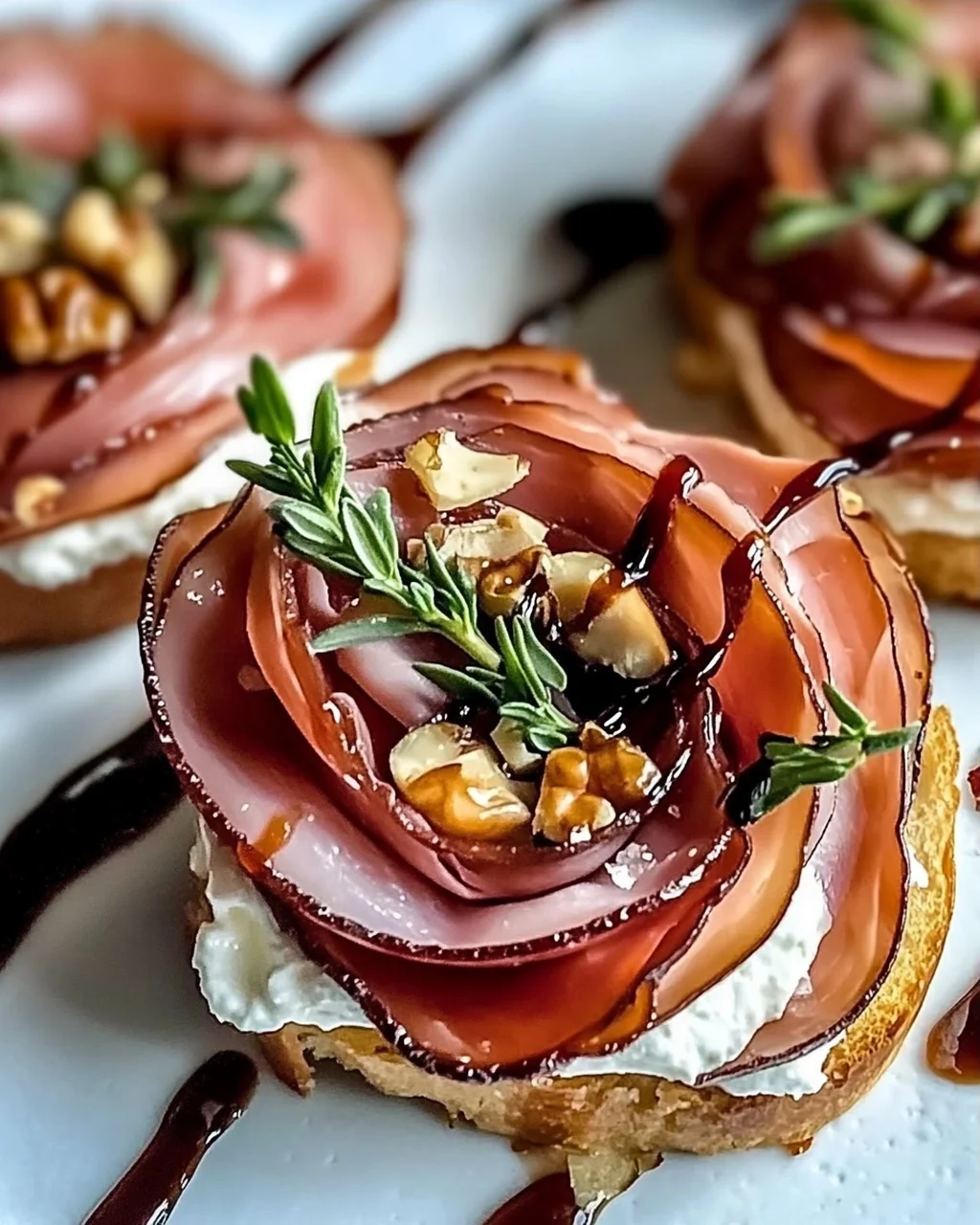 Schöne Prosciutto-Rose für festliche Anlässe