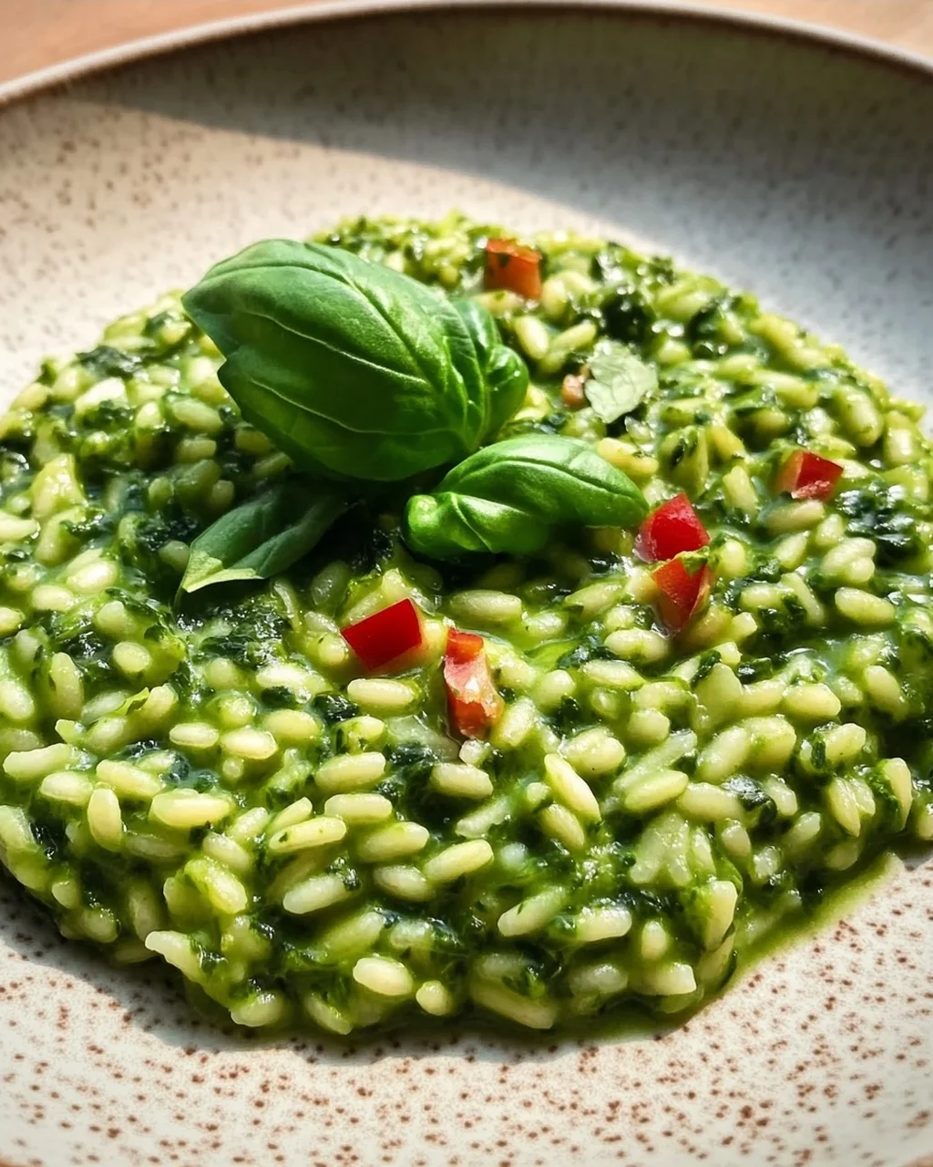 Spinat-Risotto mit frischen Kräutern