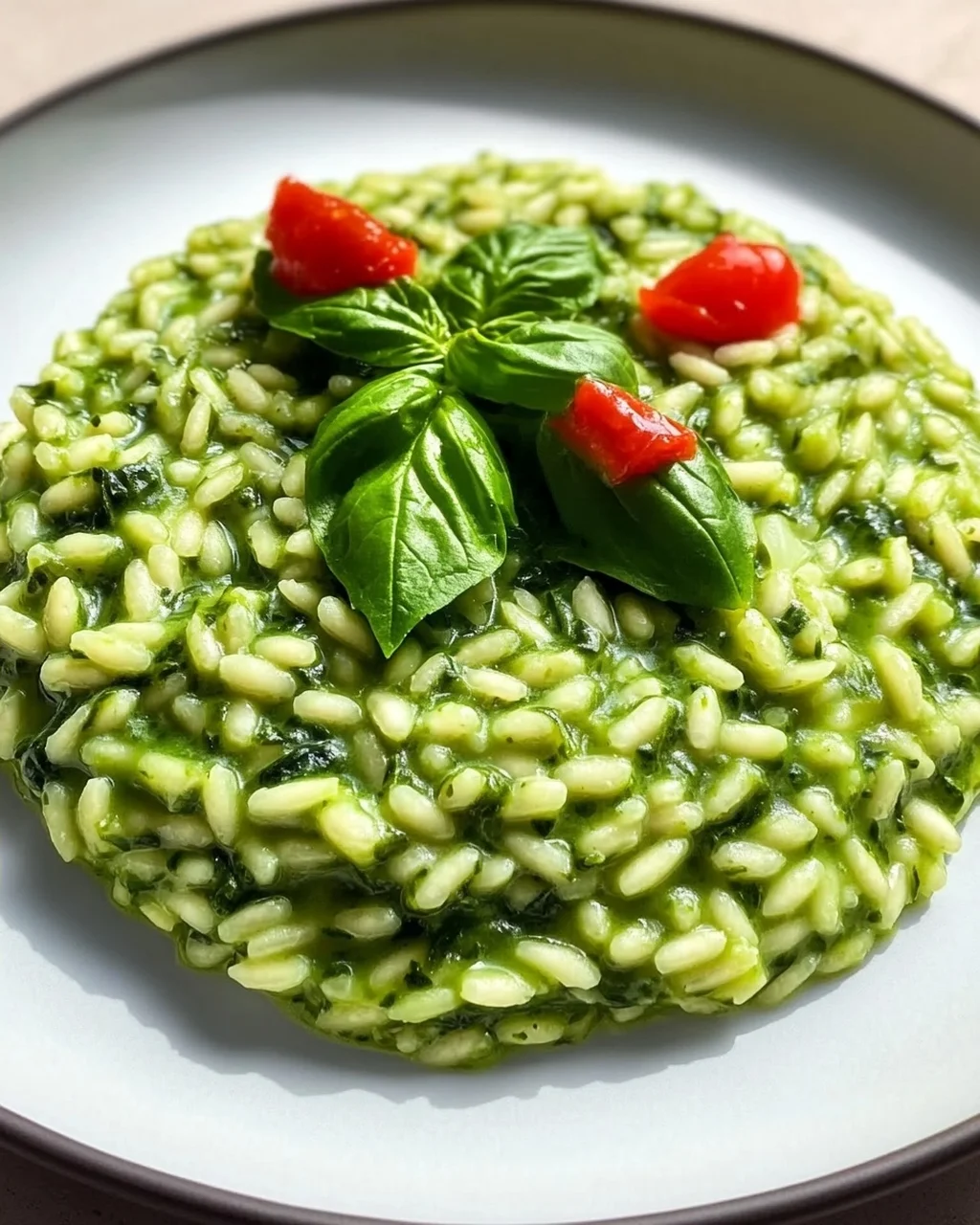 Spinat-Risotto mit frischen Kräutern