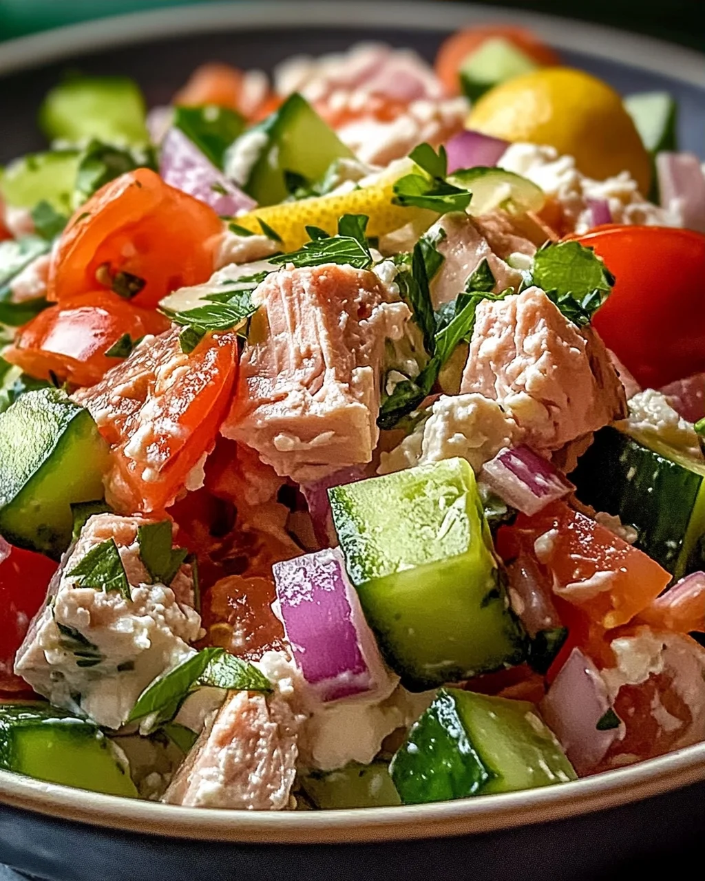 Thunfisch-Hüttenkäse-Salat