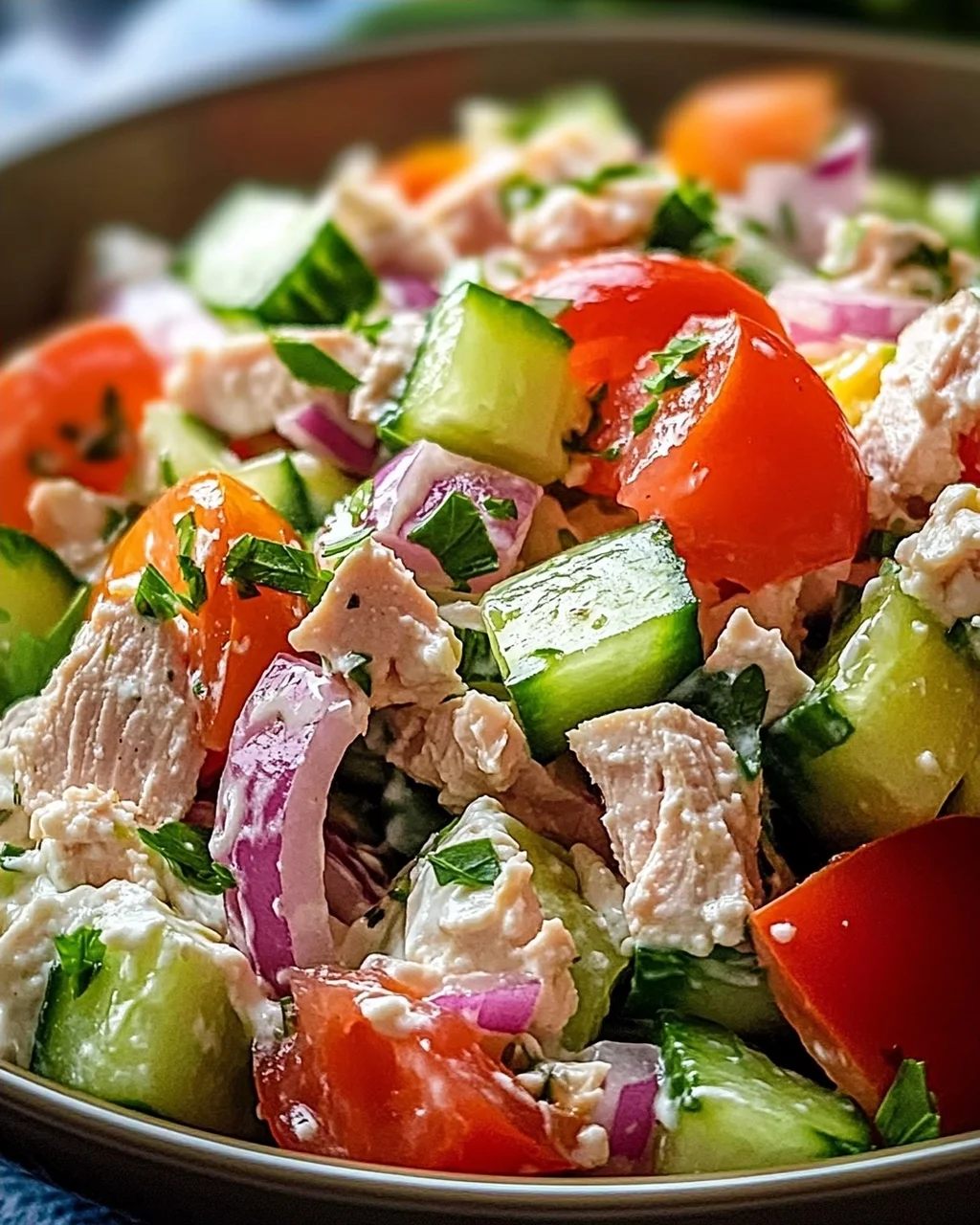Thunfisch-Hüttenkäse-Salat