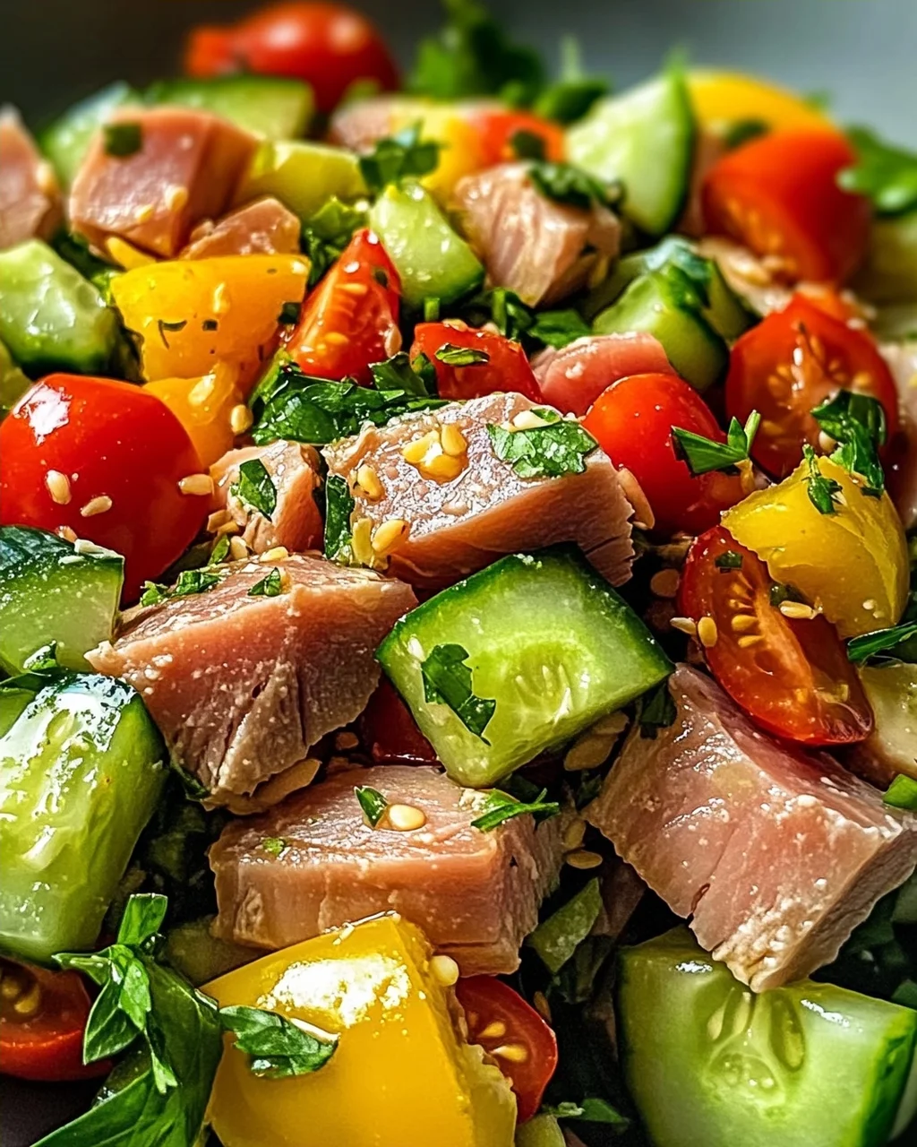 Thunfischsalat mit frischem Gemüse