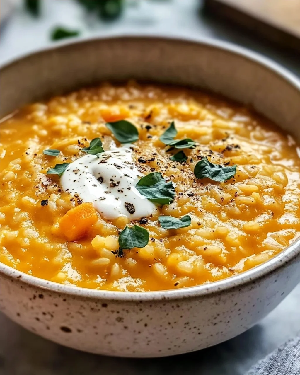 Vegane Kürbisreis Suppe: Cremig, Einfach & Lecker!