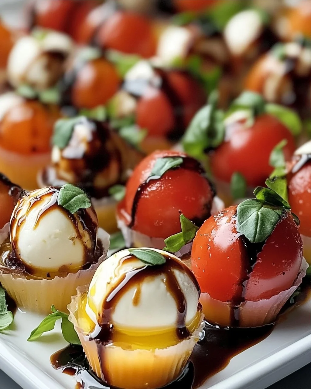 Weihnachts Mini Caprese Salat Cups – Festlicher Genuss!