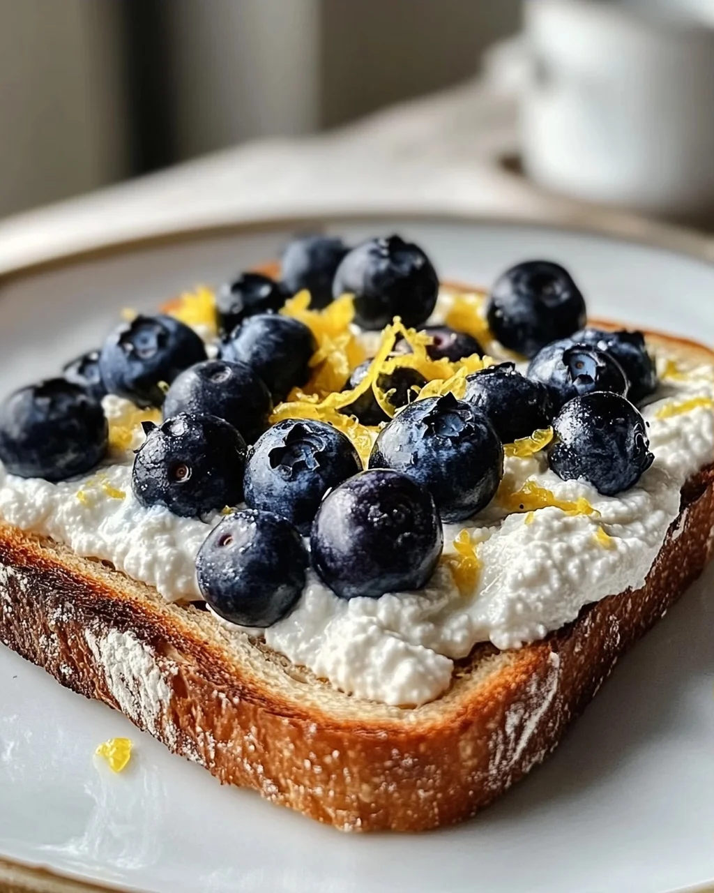 Zitronen-Blaubeer-Ricotta-Toast für jeden Tag
