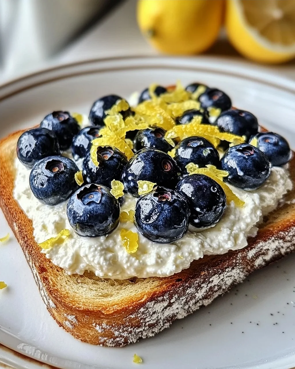 Zitronen-Blaubeer-Ricotta-Toast für jeden Tag