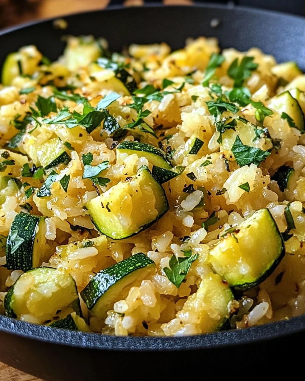 Zucchini-Reis-Pfanne